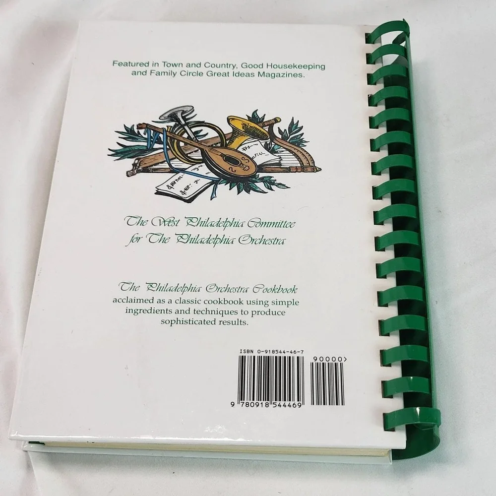 The Philadelphia Orchestra Cookbook 1980 8th Printing Spiral Bound Vintage